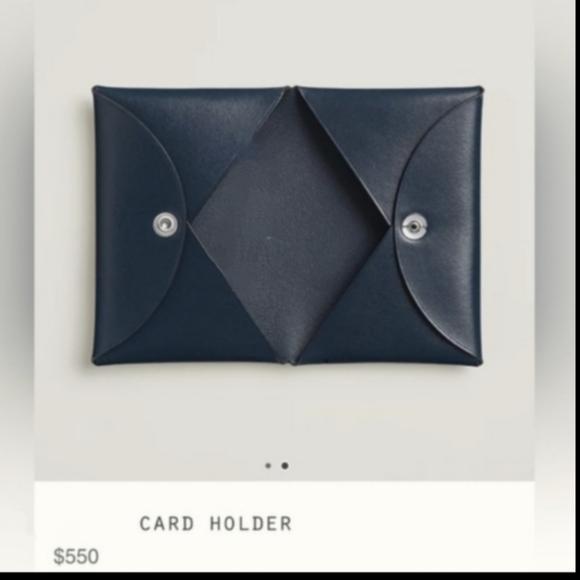 NEW! Handmade FAUX Leather Foldover  Card Holder Black/Black Antique Gold Snap - Picture 6 of 7